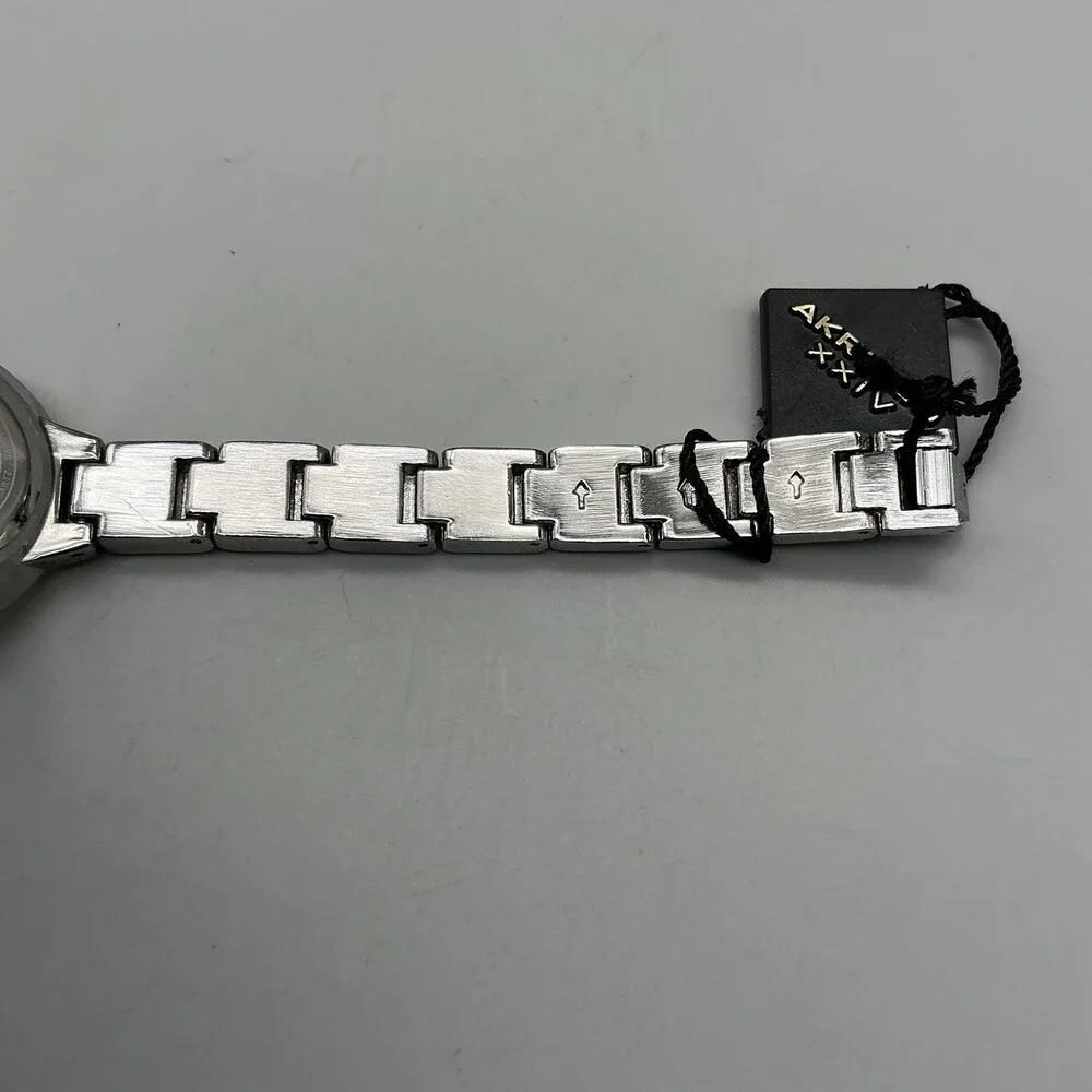 Akribos XXIV Diamond Womens Watch 30mm Two Tone Bracelet New Battery 7.5